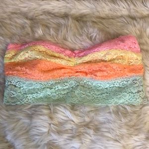 PINK lace bandeau